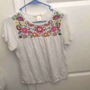 White floral top